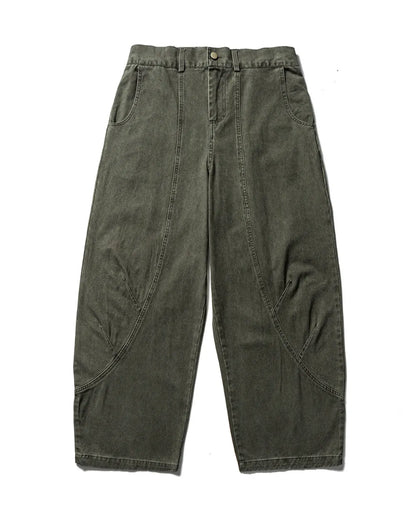 VINTAGE WASHED SEAM WIDE PANTS W1852
