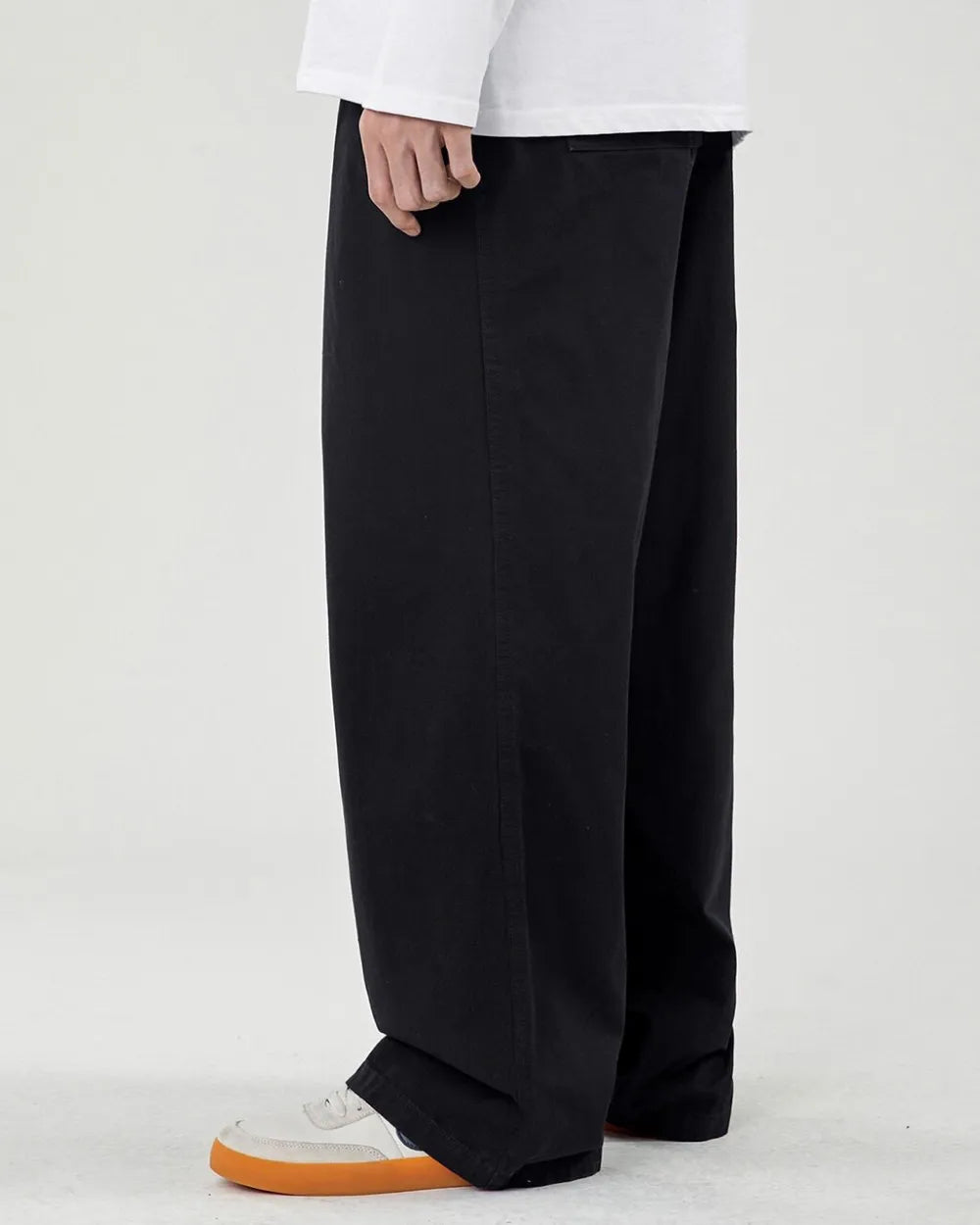 WIDE TUCKED CHINO PANTS W1873