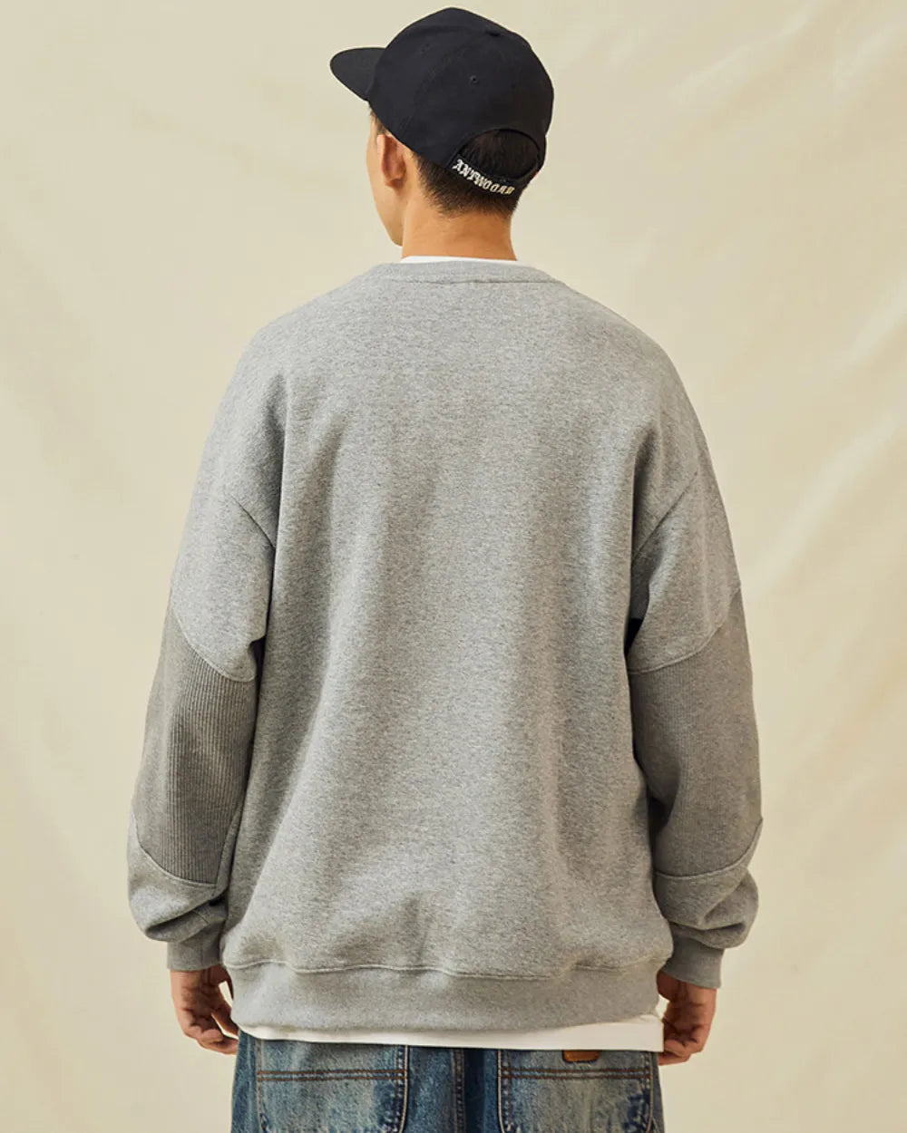 PANELLED RIBBED SWEAT W1879