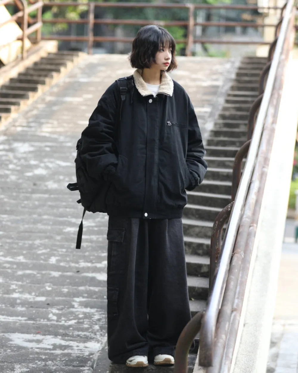 FLEECE COLLAR PADDING JACKET W1987