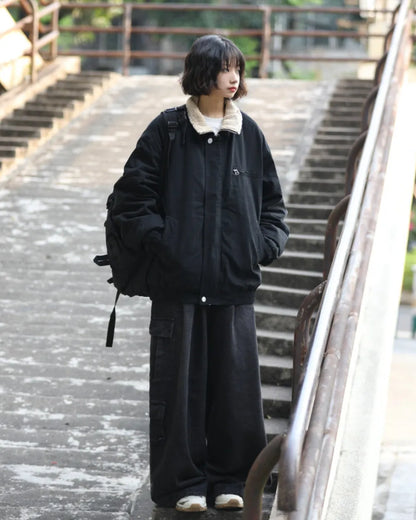 FLEECE COLLAR PADDING JACKET W1987