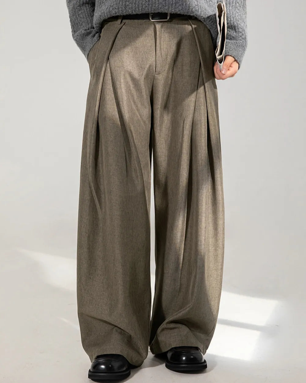 DEEP TUCK WIDE SLACKS W1841