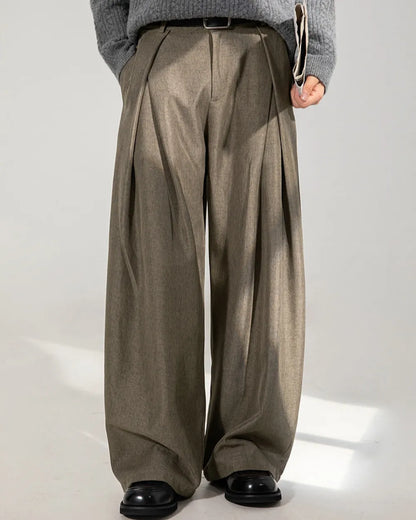 DEEP TUCK WIDE SLACKS W1841