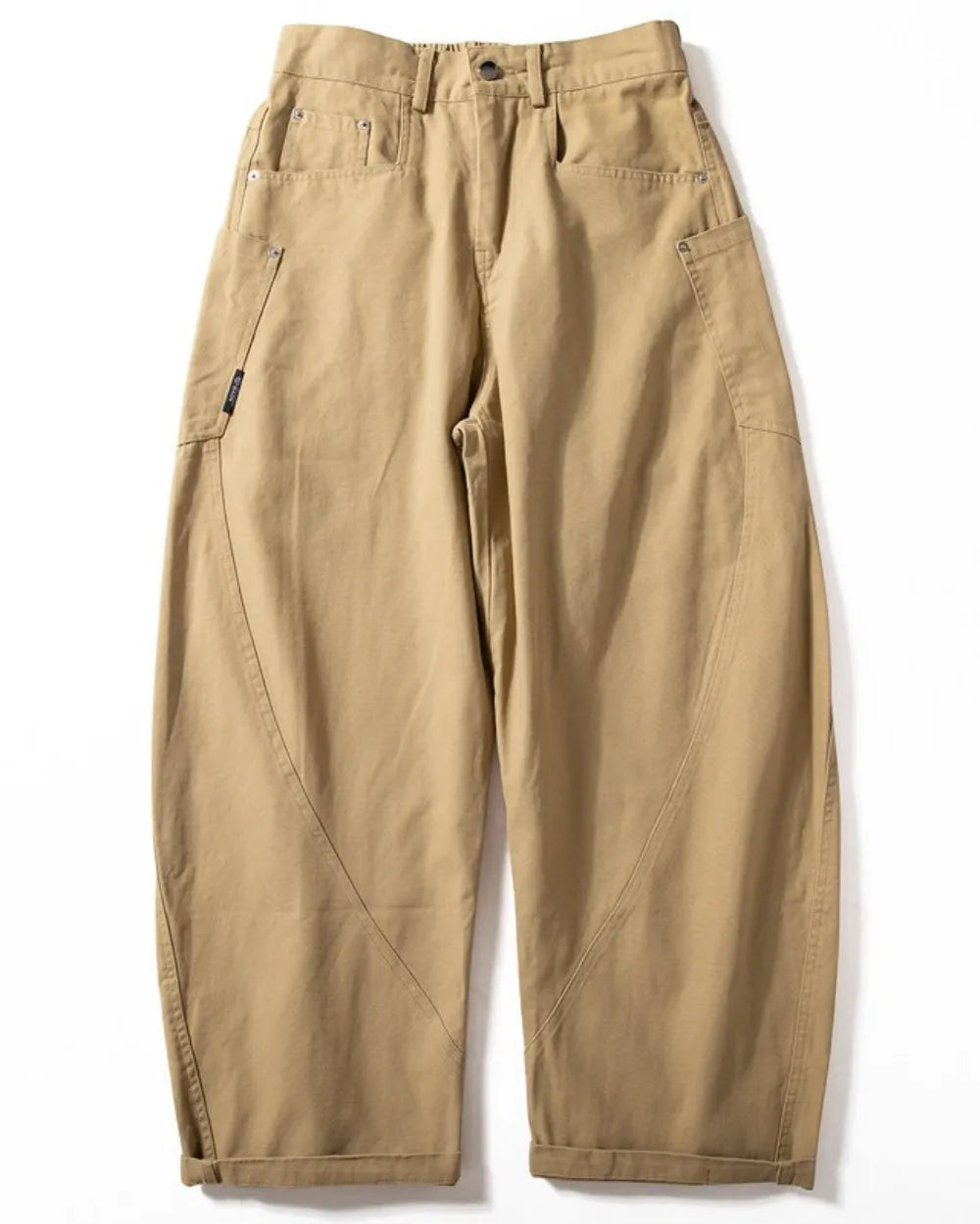 LOOSE FIT CURVED CARGO PANTS W1990