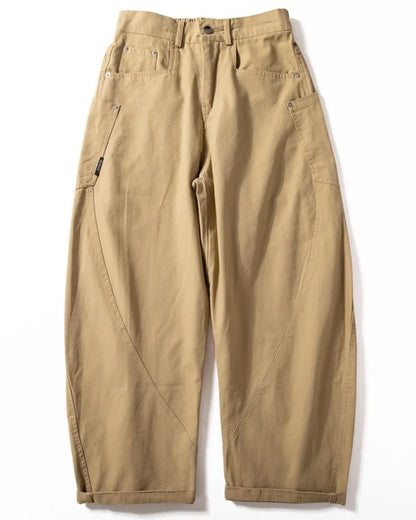 LOOSE FIT CURVED CARGO PANTS W1990