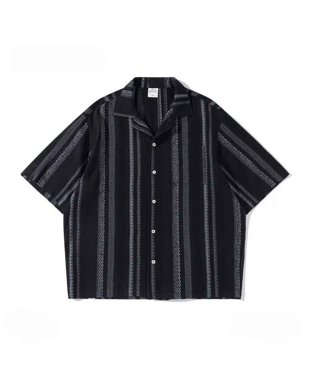 OPEN COLLAR STRIPE SHIRT W1813