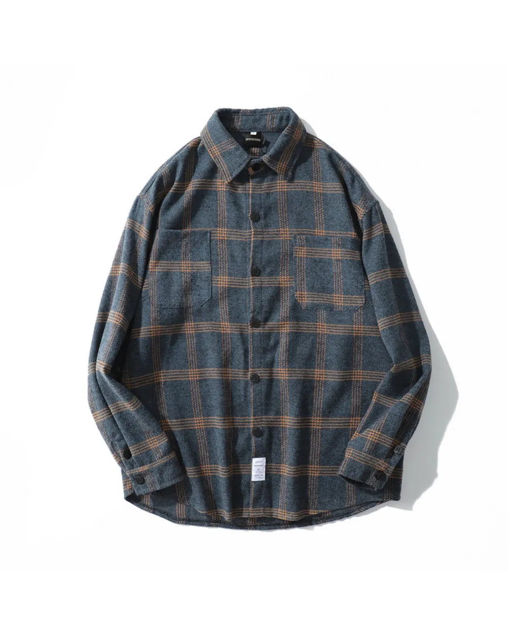 RETRO CHECK OVERSIZED FLANNEL SHIRTS W1859