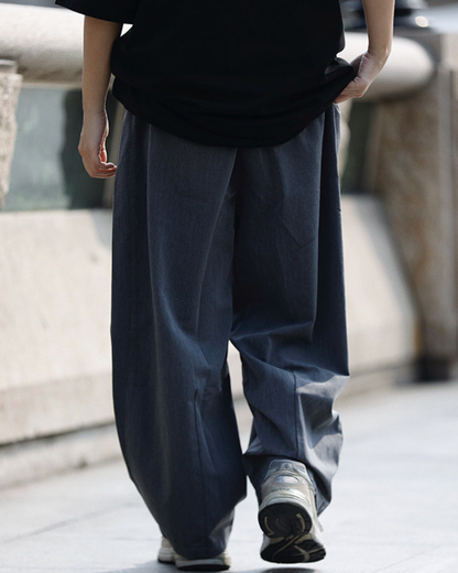 PLEATED TUCK WIDE PANTS W1840