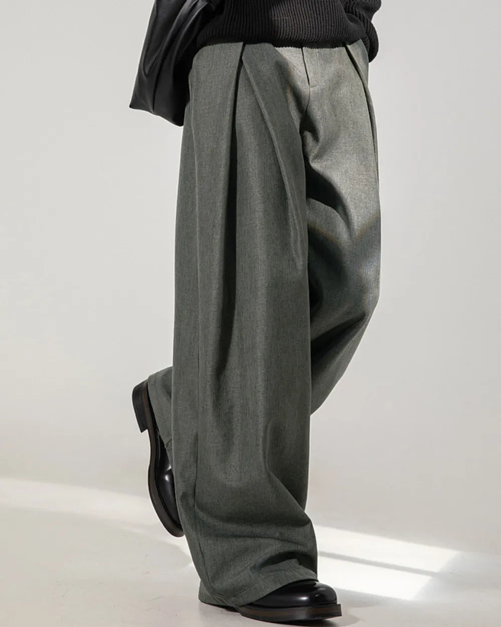 DEEP TUCK WIDE SLACKS W1841