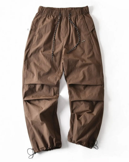 DRAWSTRING WIDE CARGO PANTS W1998