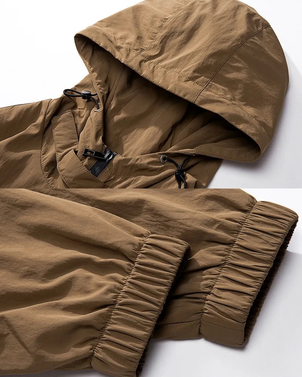 NYLON HALF ZIP HOODIE JACKET W1928