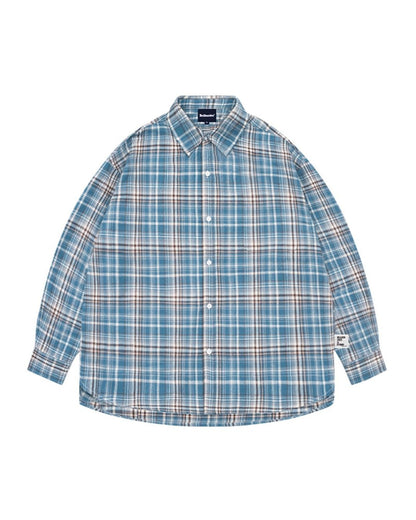 BRUSHED CHECK RELAX SHIRTS W1474