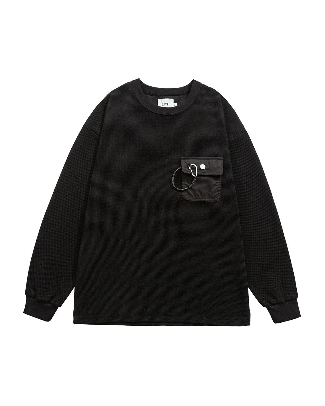 DRAWSTRING POCKET LONG SLEEVE TEE W1831