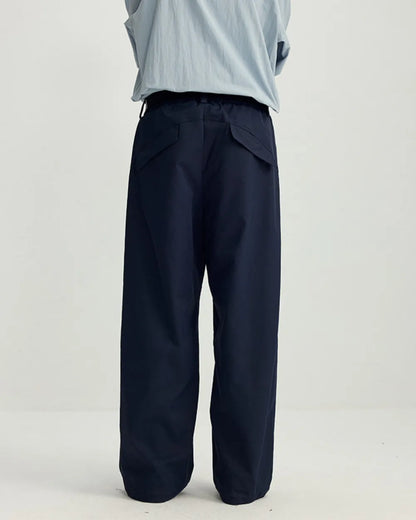 STRAIGHT LOOSE TUCK PANTS W1719
