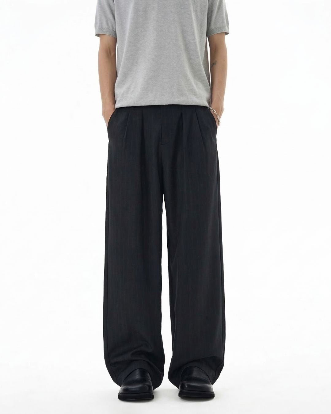 PINSTRIPE WIDE PANTS W1592