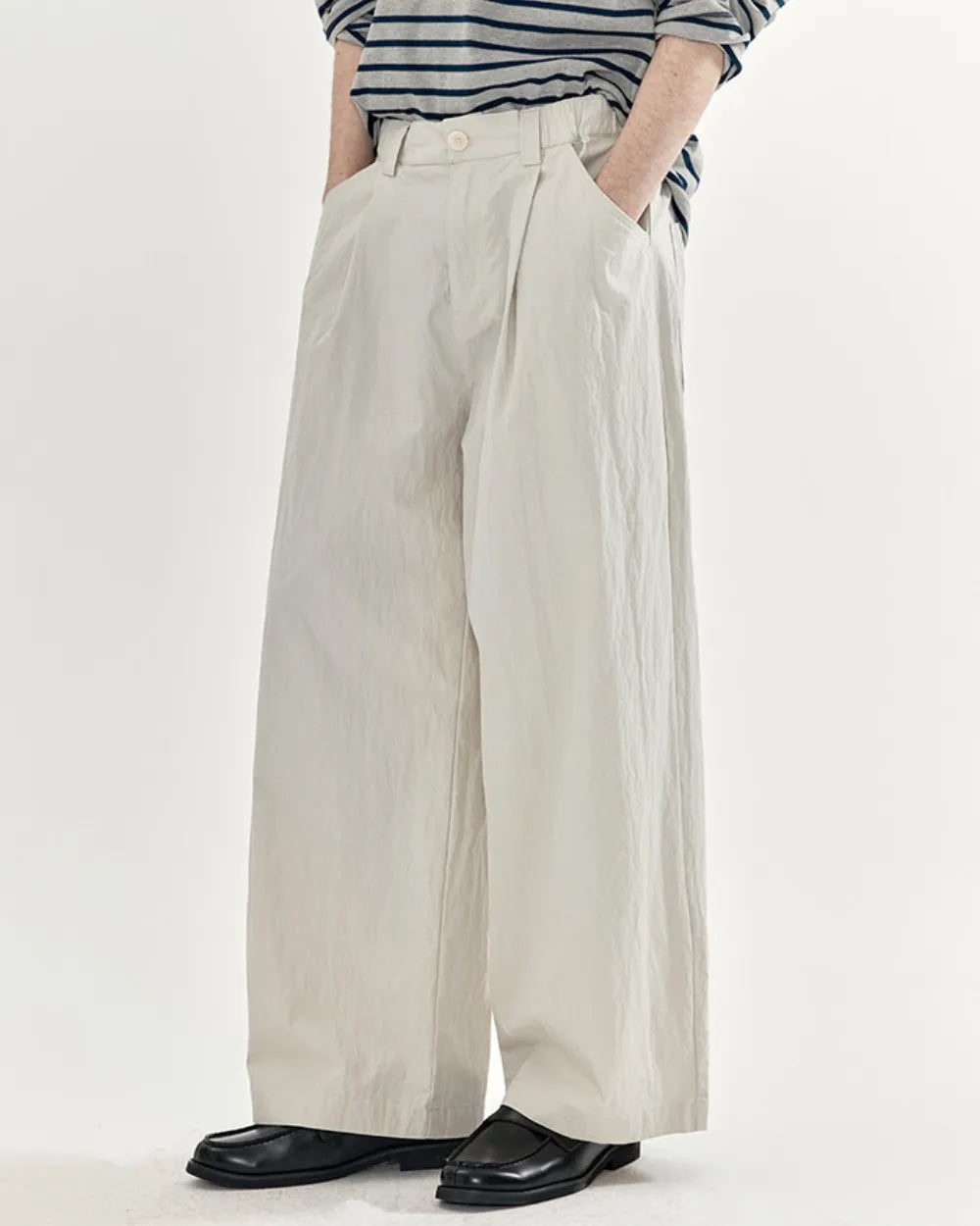 WASHED NYLON PANTS W1720