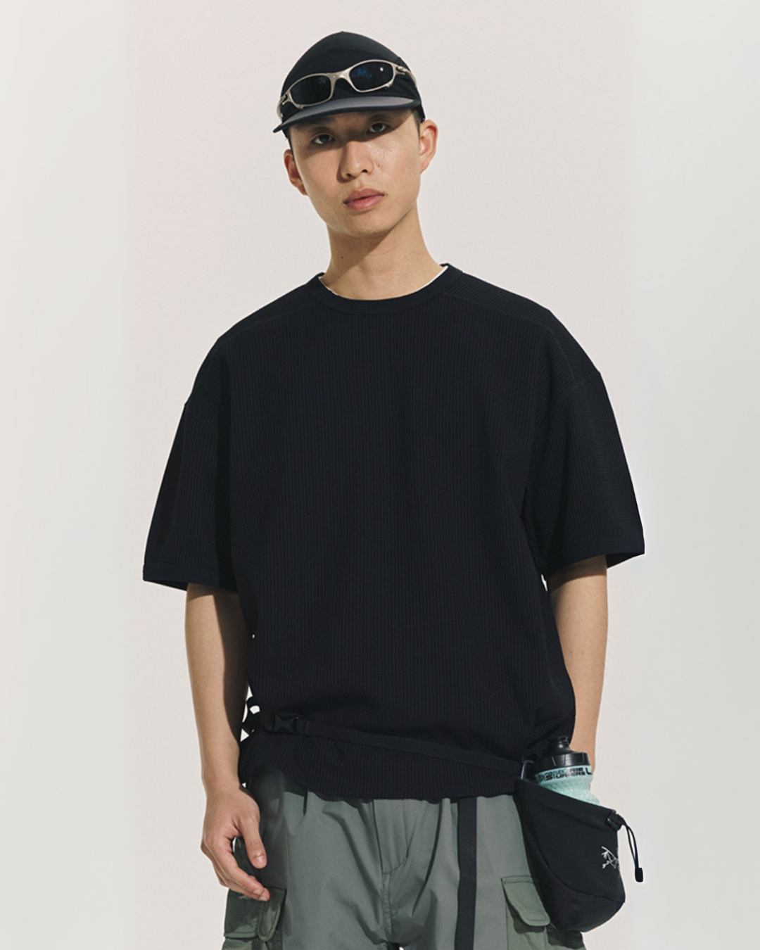 STRETCH WAFFLE UV-CUT TEE W1459