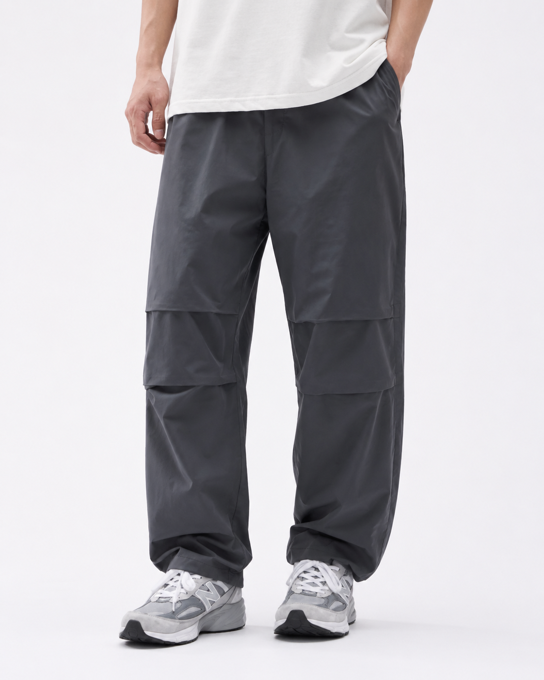 NYLON WIDE CARGO PANTS W1774