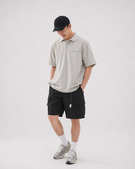 BELTED CARGO SHORTS W1654
