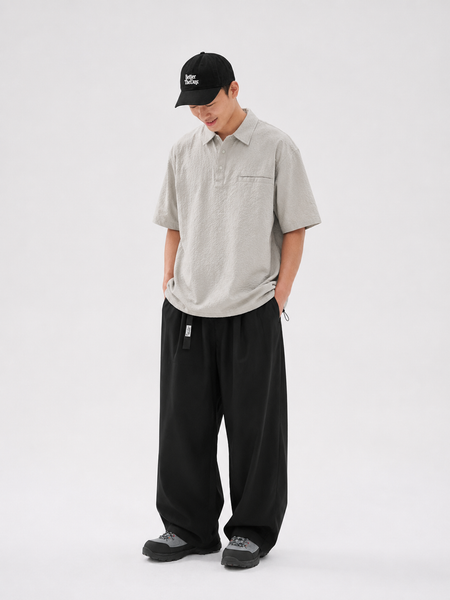 WIDE TUCK CARGO PANTS W1638