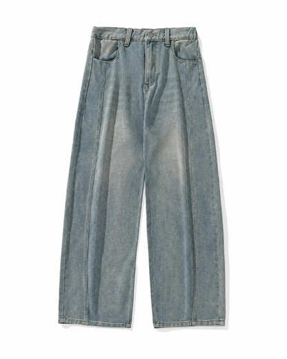 WIDE WASHED DENIM PANTS W1882