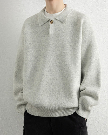 SOFT TOUCH BUTTON COLLAR KNIT W1512