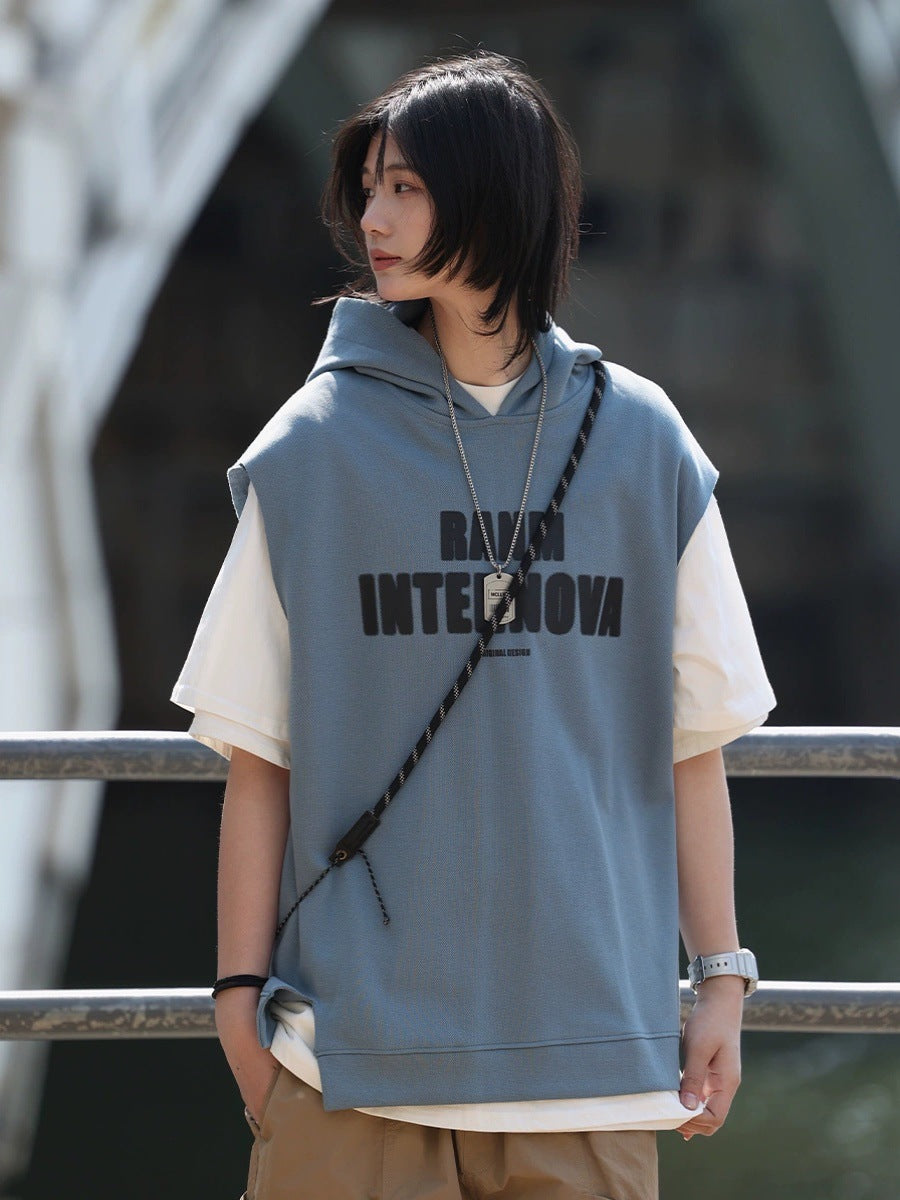 LAYERED HOODIE TOPS W1079