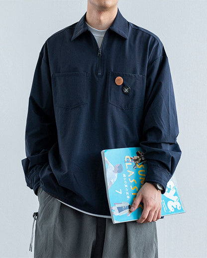 HALF ZIP PULLOVER SHIRT W1586