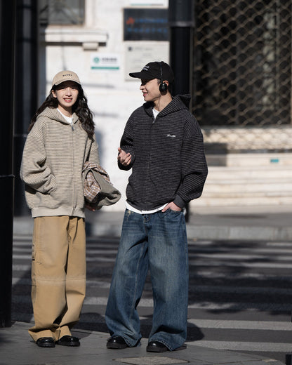 BORDER ZIP HOODIE W1595