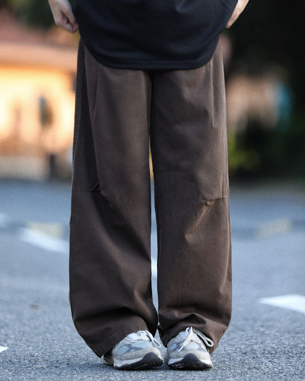 COTTON WIDE EASY PANTS W1723