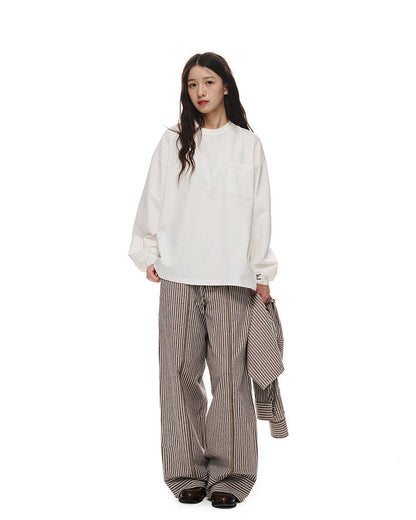 POCKET OVERSIZE LONG TEE W1580