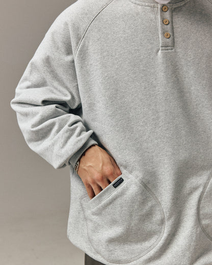 HENLEY FLEECE SWEATSHIRT W1559