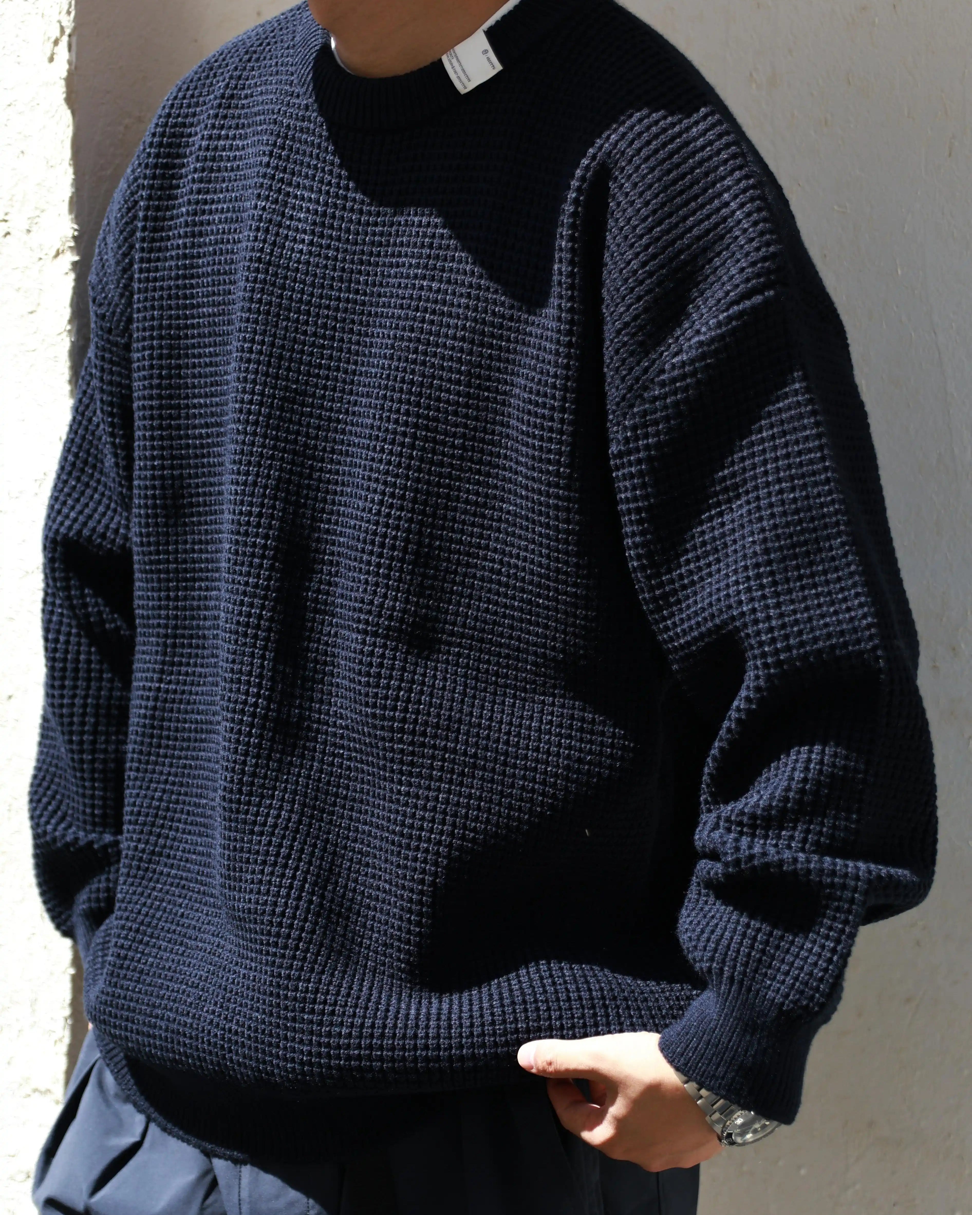 WOOL BLEND WAFFLE KNIT W1549