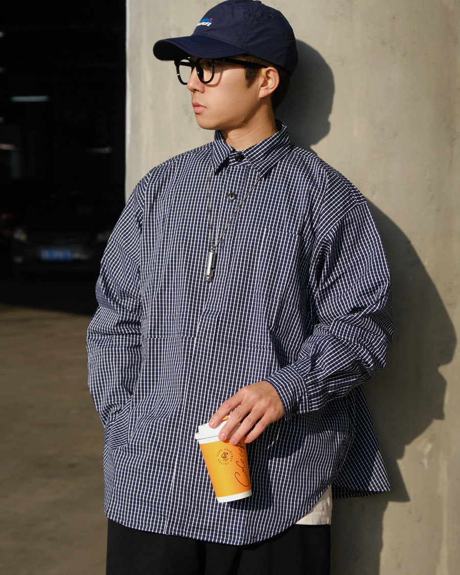 CHECK OVERSIZED SHIRTS W1594