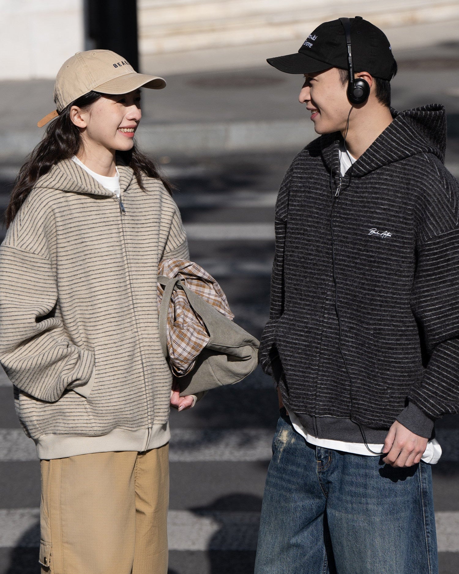 BORDER ZIP HOODIE W1595