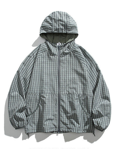 CHECK HOODED JACKET W1576