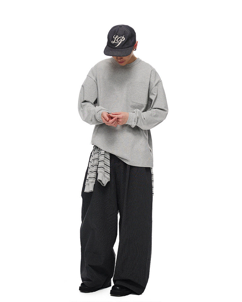 POCKET OVERSIZE LONG TEE W1580