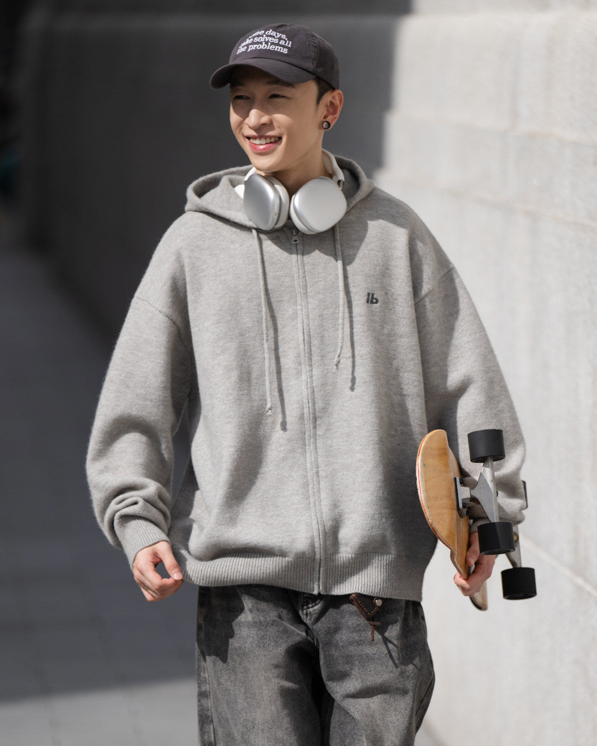 ZIP KNIT HOODIE W1536