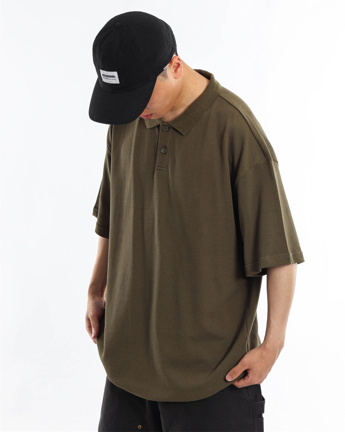 HEAVYWEIGHT TEXTURED RELAX POLOSHIRTS W1464