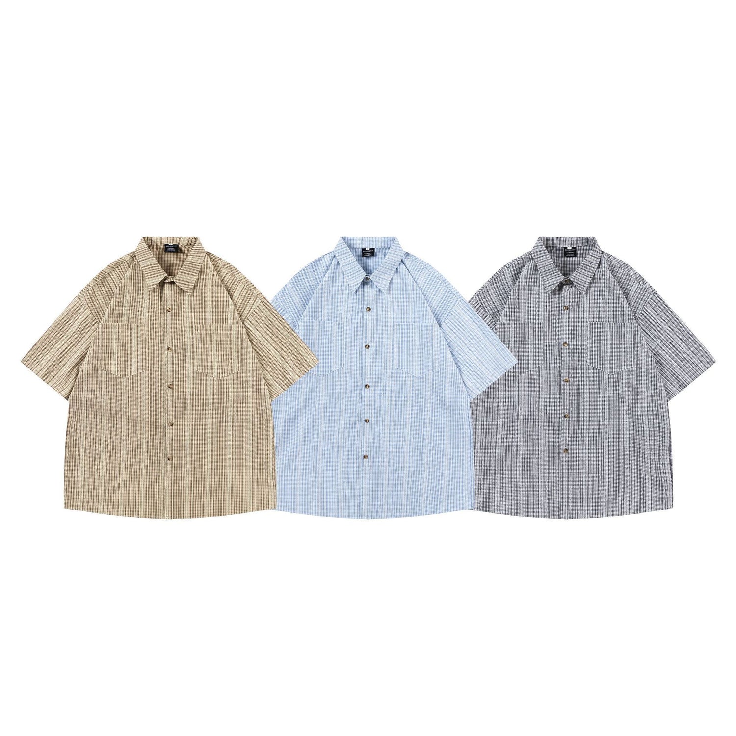 CHECK SHORT-SLEEVE SHIRT W1045