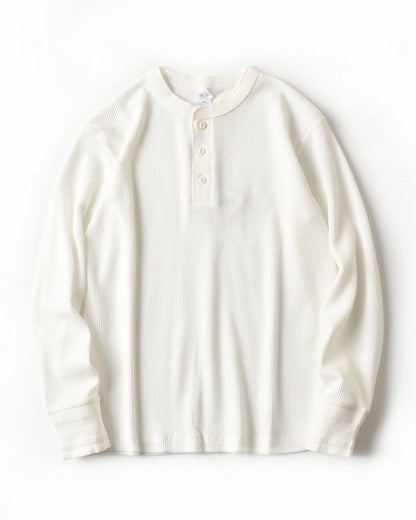 WAFFLE HENLEY LONG TEE W1601