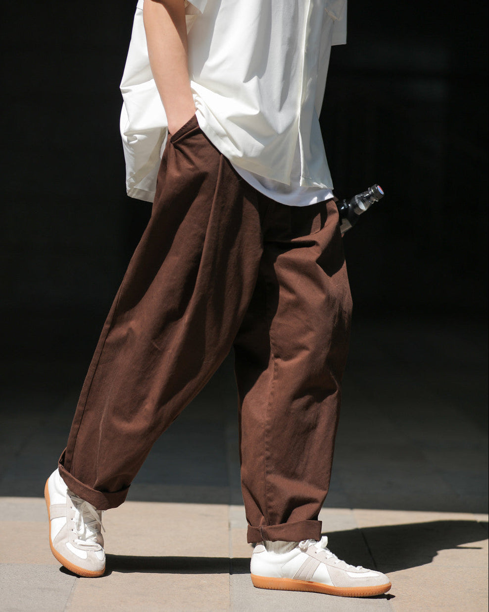 WIDE TAPERED PANTS W1557