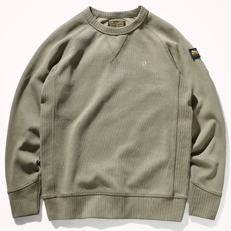 RIBBED CREW NECK SWEATSHIRT W884