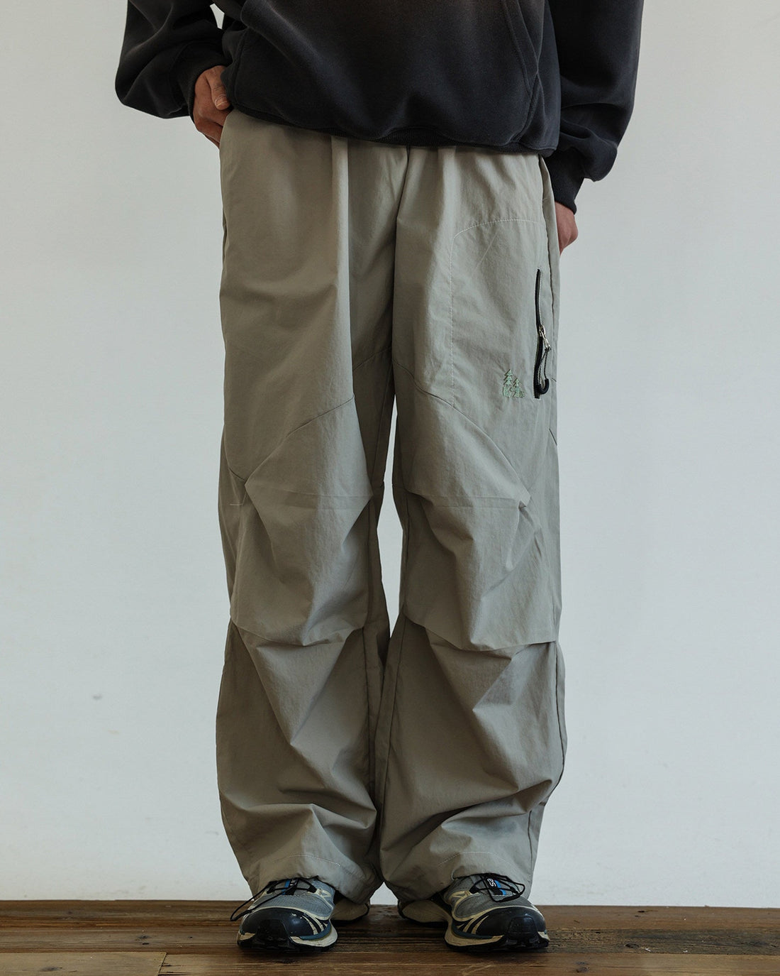 NYLON ZIP CARGO PANTS W1598