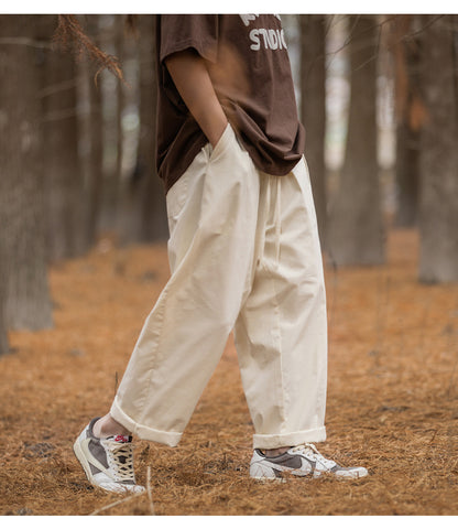 ROLL UP TUCK CHINO PANTS W316