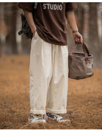 ROLL UP TUCK CHINO PANTS W316