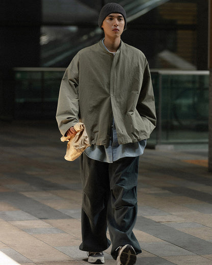 COTTON COLLARLESS JACKET W1599