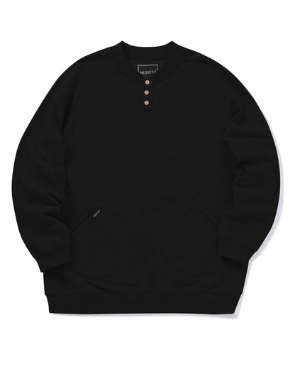 HENLEY FLEECE SWEATSHIRT W1559