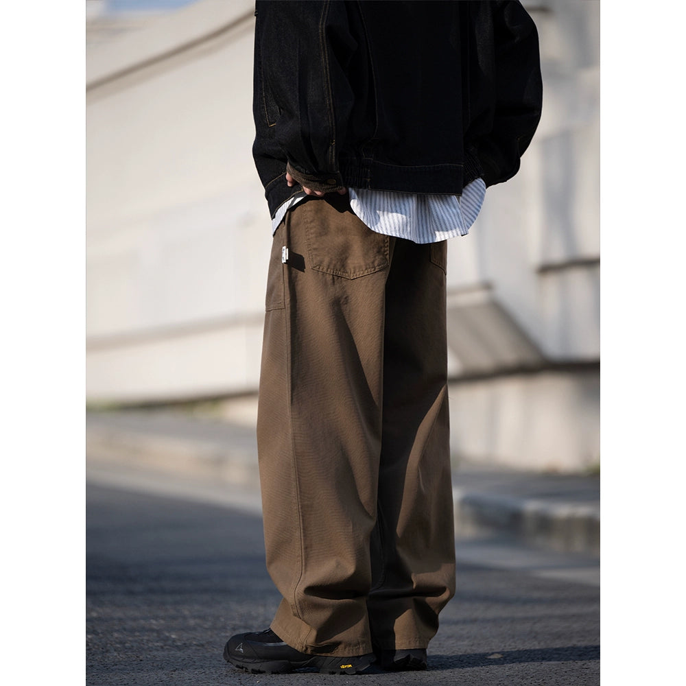 STRAIGHT COTTON WORK PANTS W931