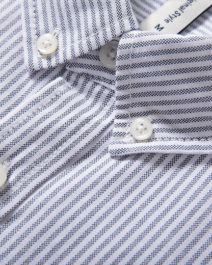 COTTON BLEND STRIPE SHIRTS W1619
